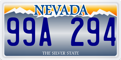 NV license plate 99A294