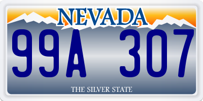 NV license plate 99A307