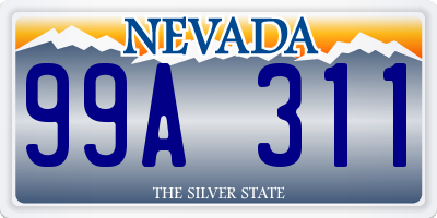 NV license plate 99A311