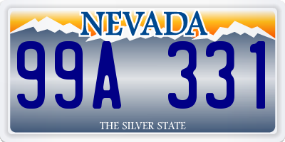 NV license plate 99A331