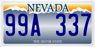 NV license plate 99A337