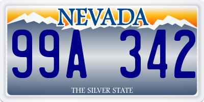 NV license plate 99A342