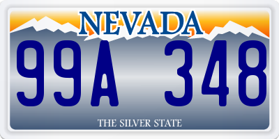 NV license plate 99A348