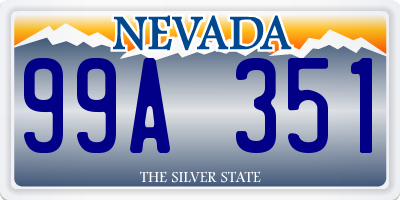 NV license plate 99A351