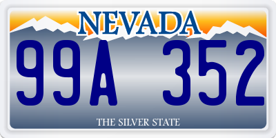 NV license plate 99A352