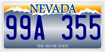 NV license plate 99A355