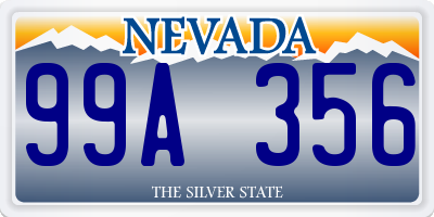 NV license plate 99A356