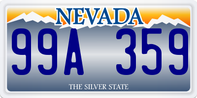 NV license plate 99A359