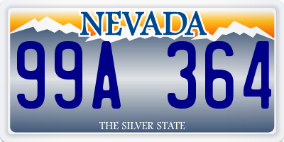 NV license plate 99A364