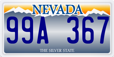 NV license plate 99A367