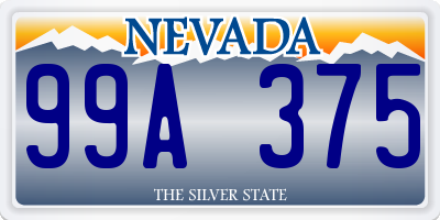 NV license plate 99A375