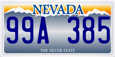 NV license plate 99A385