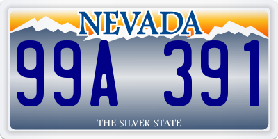 NV license plate 99A391