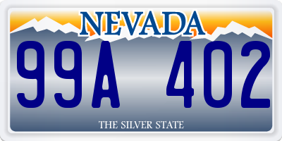 NV license plate 99A402