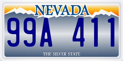 NV license plate 99A411
