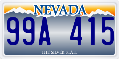 NV license plate 99A415