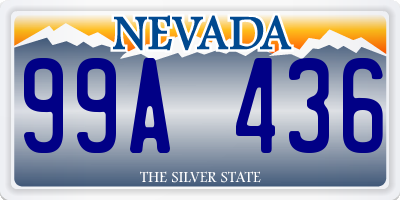 NV license plate 99A436