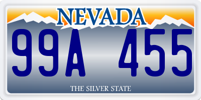NV license plate 99A455