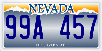 NV license plate 99A457