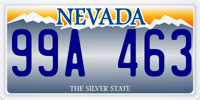 NV license plate 99A463