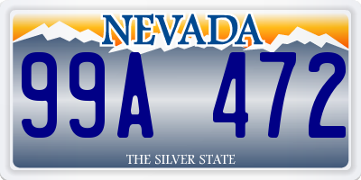 NV license plate 99A472