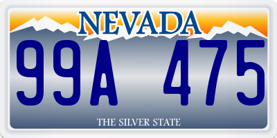 NV license plate 99A475