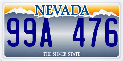 NV license plate 99A476