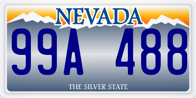 NV license plate 99A488