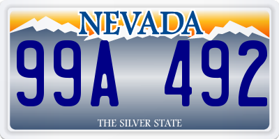 NV license plate 99A492