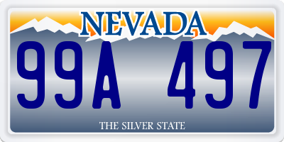 NV license plate 99A497