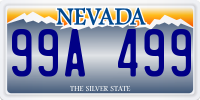 NV license plate 99A499