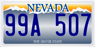 NV license plate 99A507