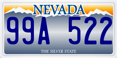 NV license plate 99A522