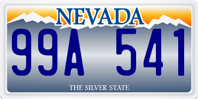 NV license plate 99A541