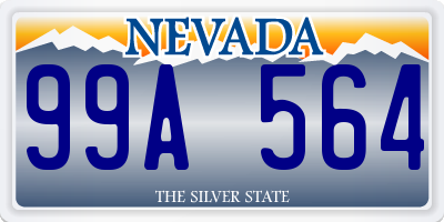 NV license plate 99A564