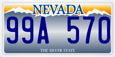 NV license plate 99A570