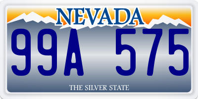 NV license plate 99A575