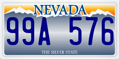 NV license plate 99A576