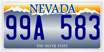 NV license plate 99A583