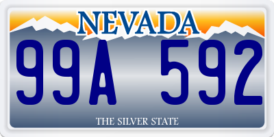 NV license plate 99A592