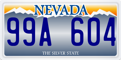NV license plate 99A604