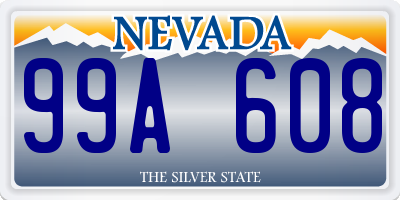 NV license plate 99A608