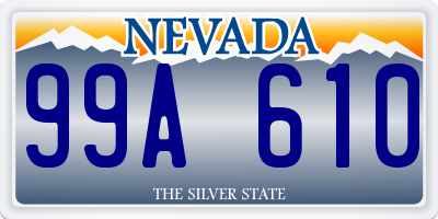NV license plate 99A610