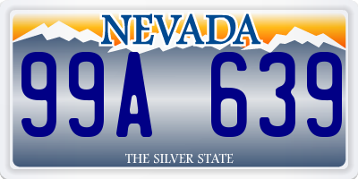 NV license plate 99A639