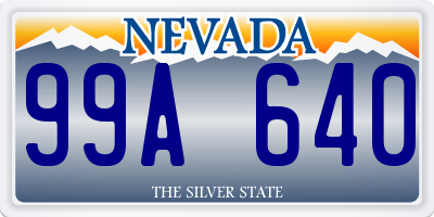 NV license plate 99A640