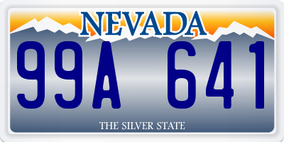 NV license plate 99A641