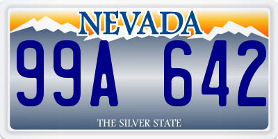 NV license plate 99A642