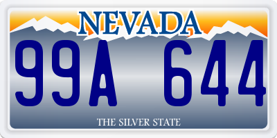 NV license plate 99A644