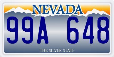 NV license plate 99A648