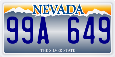 NV license plate 99A649